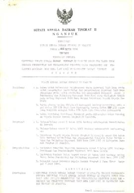 NOMOR 166 TAHUN 1986 TENTANG PERUBAHAN PERTAMA KEPUTUSAN BUPATI KEPALA DAERAH TINGKAT II NGANJUK ...