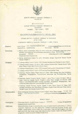 Nomor 144 Tahun 1990 Tentang Pengangkatan/Pemberhentian Kepala Desa Sambikerep Kecamatan Rejoso