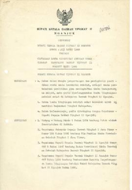 Nomor 113 Tahun 1988 Tentang Kejuaraan Lomba Lingkungan Sekolah Sehat Tingkat Kabupaten Daerah Ti...