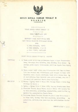 NOMOR 042 TAHUN 1986 TENTANG PENETAPAN BAKAL CALON KEPALA DESA YANG BERHAK MENGIKUTI PEMILIHAN KE...