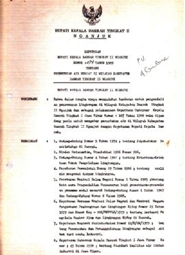 Nomor 074 Tahun 1989 Tentang Peruntukan Air Sungai Di Wilayah Kabupaten Daerah Tingkat II Nganjuk
