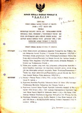 Nomor 089 Tahun 1989 Tentang Penunjukan Pemimpin Proyek dan Bendaharawan Proyek Pengelola Biaya P...