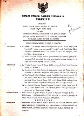 Nomor 070 Tahun 1989 Tentang Ketetapan Pemberian Honorarium Bagi Para Pejabat/Petugas Proyek Non ...