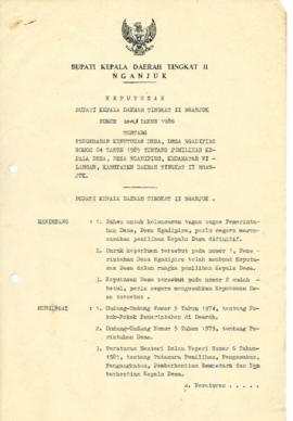 NOMOR 003 TAHUN 1986 TENTANG PENGESAHAN KEPUTUSAN DESA, DESA NGADIPIRO NOMOR 04 TAHUN 1985 TENTAN...