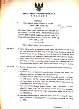 Nomor 092 Tahun 1989 Tentang Penunjukan Kepala Dinas Pekerjaan Umum Kabupaten Daerah Tingkat II N...