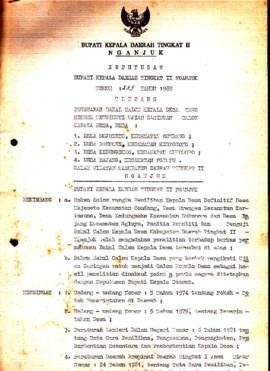 Nomor 239 Tahun 1989 Tentang Penetapan Bakal Calon Kepala Desa Yang Berhak Mengikuti Ujian Saring...