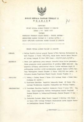 Nomor 110 Tahun 1988 Tentang Penetapan Pemenang Lelang Proyek - Proyek Bantuan Pembangunan Daerah...