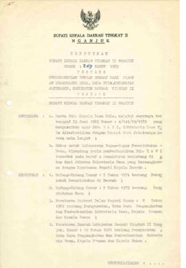 Nomor 269 Tahun 1989 Tentang Pemberhentian Dengan Hormat Dari Jabatan Sekretaris Desa, Desa Pule,...