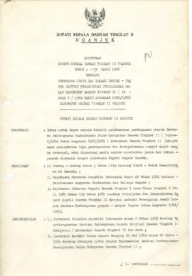 Nomor 109 Tahun 1988 Tentang Penetapan Jenis Dan Lokasi Proyek - Proyek Bantuan Pembangunan Penun...