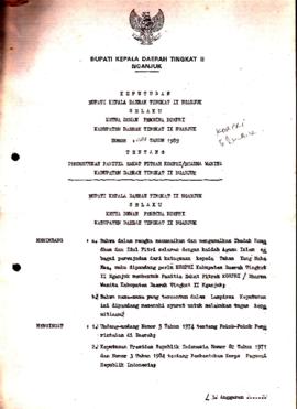 Nomor 083 Tahun 1989 Tentang Pembentukan Panitia Zakat Fitrah Korpri/Dharma Wanita Kabupaten Daer...