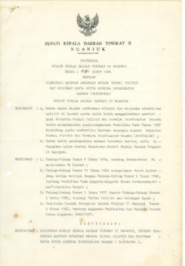 NOMOR 091 TAHUN 1986 TENTANG PEMBERIAN BANTUAN KEUANGAN KEPADA PARTAI POLITIK DAN GOLONGAN KARYA ...