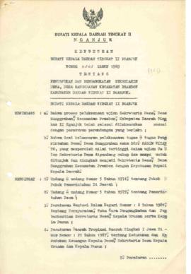 Nomor 303 Tahun 1989 Tentang Penunjukan Dan Pengangkatan Sekretaris Desa, Desa Sanggrahan Kecamat...