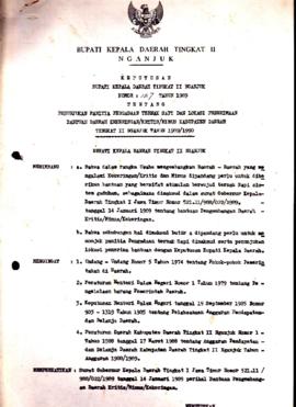 Nomor 127 Tahun 1989 Tentang Penunjukan Panitia Pengadaan Ternak Sapi dan Lokasi Penerimaan Bantu...