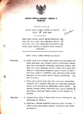 Nomor 111 Tahun 1989 Tentang Penunjukan Panitia Lelang Proyek Penyusunan Rencana Umum Tata Ruang ...