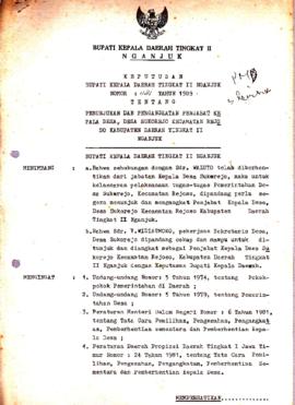 Nomor 081 Tahun 1989 Tentang Penunjukan dan Pengangkatan Penjabat Kepala Desa, Desa Sukorejo Keca...