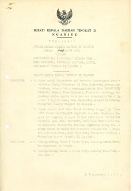 NOMOR 099 TAHUN 1986 TENTANG PENUNJUKAN PJ. (PEJABAT) KEPALA DESA, DESA MOJOSETO, KECAMATAN GONDA...