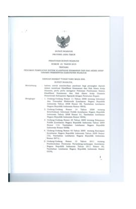 PERATURAN BUPATI NGANJUK NOMOR 23 TAHUN 2019 TENTANG PEDOMAN PEMBUATAN SISTEM KLASIFIKASI KEAMANA...