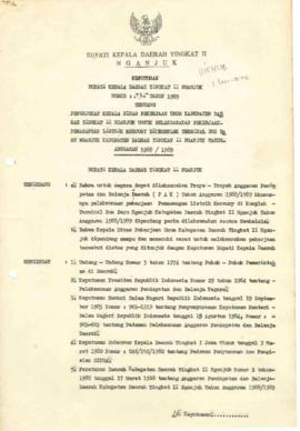 Nomor 035 Tahun 1989 Tentang Penunjukan Kepala Dinas Pekerjaan Umum Kabupaten Daerah Tingkat II N...