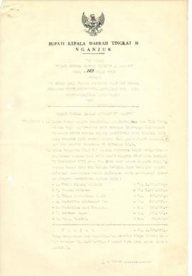NOMOR 183 TAHUN 1986 TENTANG PEMBERIAN IJIN KEPADA PENGURUS BP.3 SMP NEGERI SUKOMORO UNTUK MENGHI...