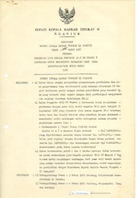 NOMOR 188 TAHUN 1986 TENTANG PEMBERIAN IJIN KEPADA PENGURUS BP.3 ST NEGERI I KERTOSONO UNTUK MENG...