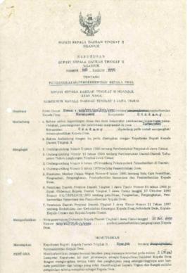 Nomor 148 Tahun 1990 Tentang Pengangkatan/Pemberhentian Kepala Desa Karangsemi Kecamatan Gondang