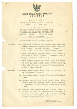 Nomor 222 Tahun 1988 Tentang Pengesahan Daftar Susunan Panitia Pengawas Pemilihan Kepala Desa Di ...