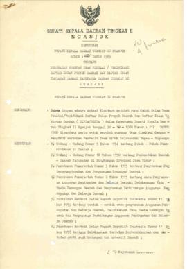 Nomor 021 Tahun 1989 Tentang Peruabahan Susunan Team Penilai/Verifikasi Daftar Isian Proyek Daera...